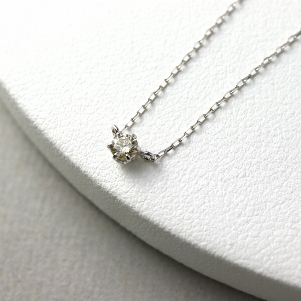 K18 一粒 ダイヤモンド ホワイトゴールド ネックレス 18金 18k 一粒ダイヤ 6本爪 0.1ct 天然 ゴールドネックレス シンプル ベーシック アクセサリー ペンダント レディース 女性 ギフト 記念日 誕生日 プレゼント おしゃれ 彼女 72,600円