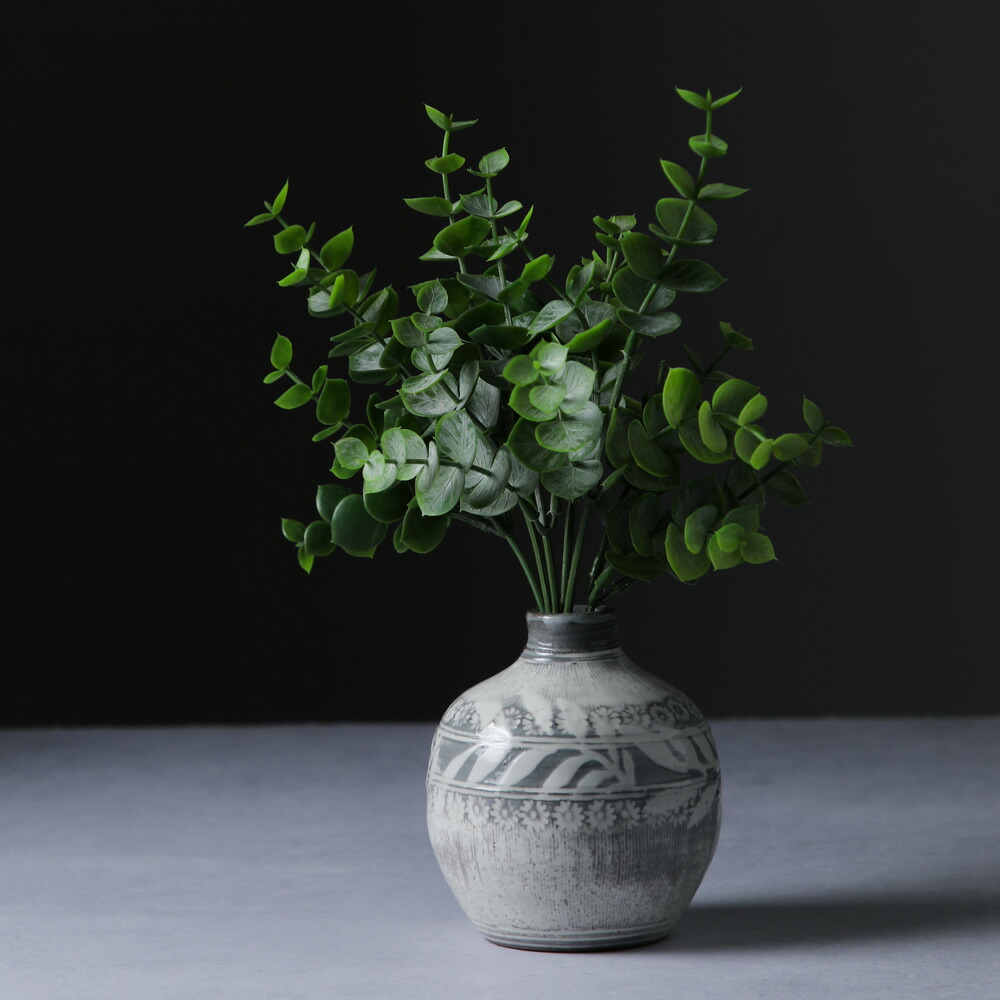 楽天市場】一輪差し 清水焼 作家物 関 黒十草 白十草 一輪生 一輪挿し