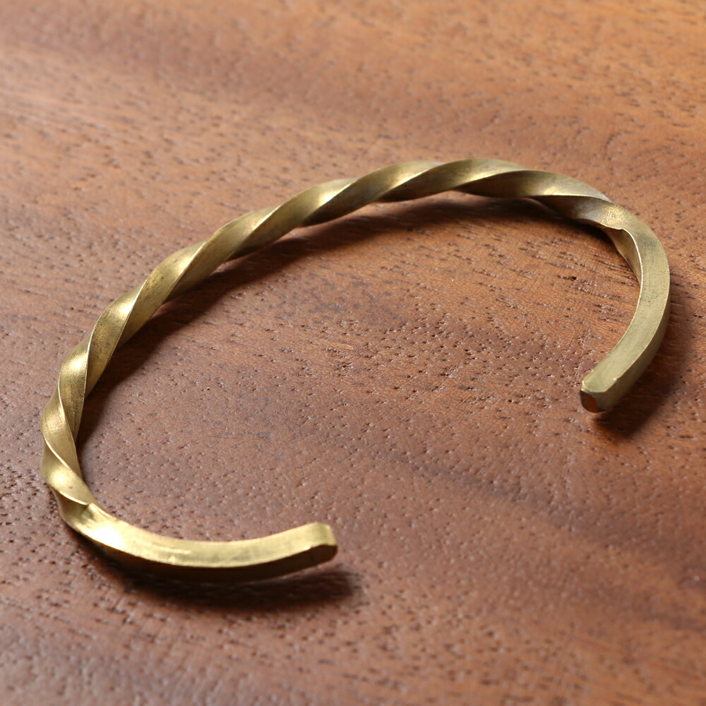 楽天市場 ねじりバングル Lサイズ Kbg 003l B 真鍮 アクセサリー ブレスレッド 金色 上白石金具製造 送料無料 京うちわ 扇子専門店 ぎんやんま