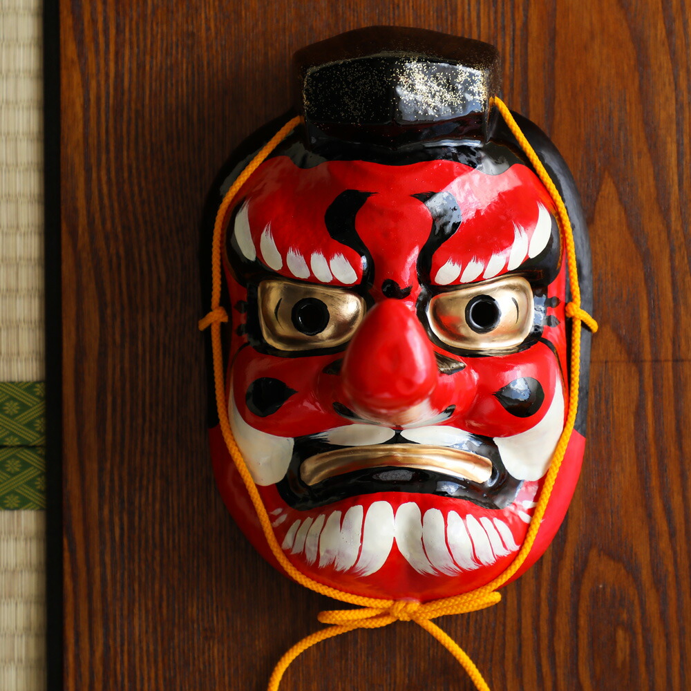 楽天市場】お面 壁掛け用 日本製 吉祥面 天狗 【縁起物/魔よけ
