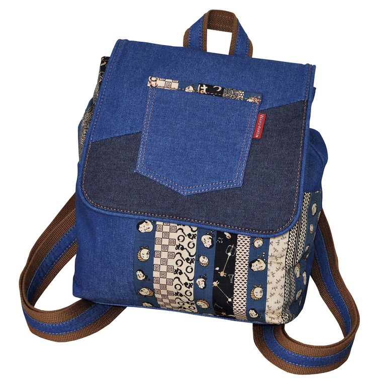 ポイント10倍 パッチワークデニム アシンメトリー リュック 紺 新発 Www Nripost Com