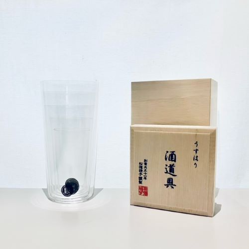 【電子メール週刊誌願望することご選りすぐるで3%OFF!】  うすはり水呑み 酒物の具  〔松徳琉璃〕