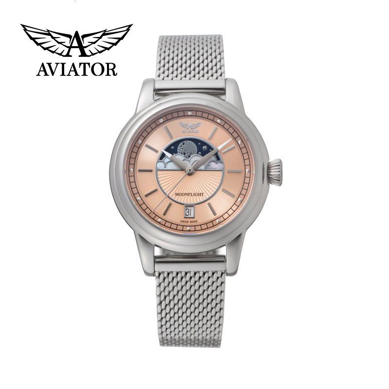 【ご購入特典つき】アビエイター ムーンフライト V.1.33.0.259.5 レディース 腕時計 AVIATOR 正規品