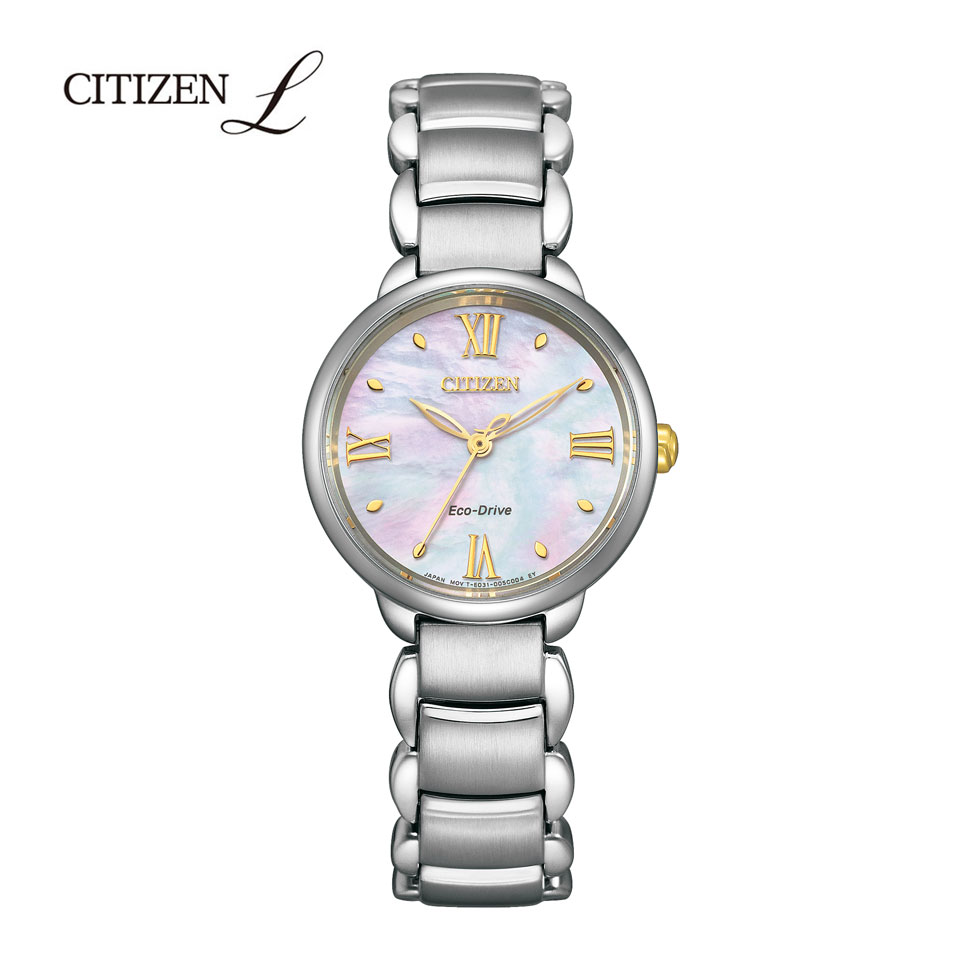 ウォッチ レディース CITIZEN L シチズンL エコ・運転 白蝶貝文字記号板 EM0927-87Y ｜ 買いもとめる排他的権利つき