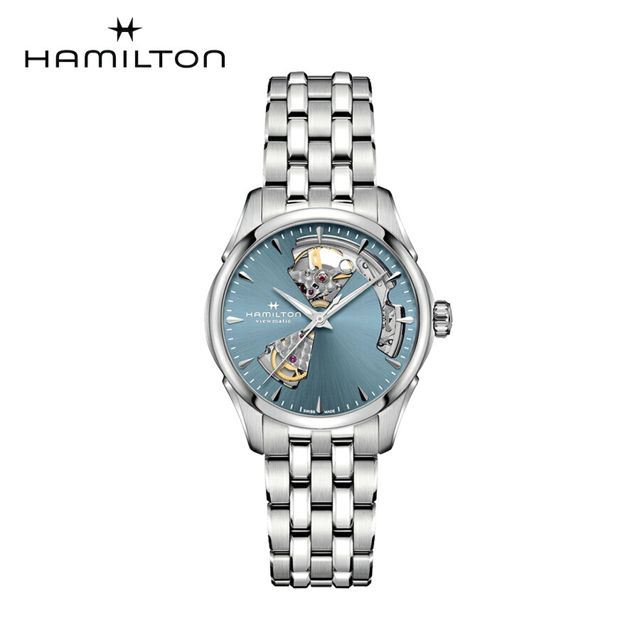 【ご購入特典つき】正規品 ハミルトン 腕時計 レディース HAMILTON ジャズマスター オープンハート 36mm 自動巻 H32215140◆