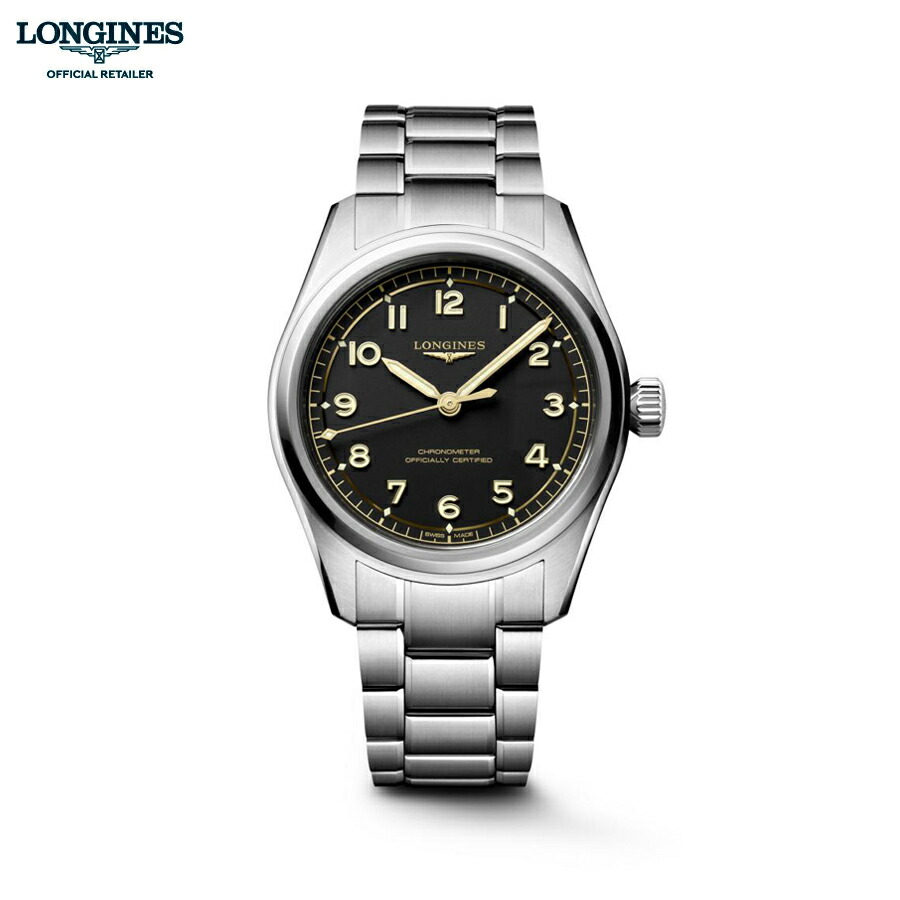 LONGINES ロンジン スピリット パイロット L3.809.4.53.6 L38094536 メンズ 腕時計 39mm 自動巻き COSC認定クロノメーター ｜購入特典つき