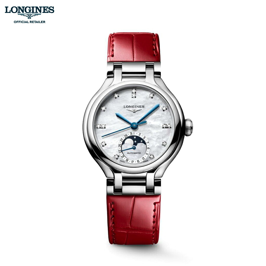 LONGINES ロンジン プリマルナ L8.126.4.87.2 L81264872 レディース ウォッチ 自動小銃一巻き 34粍 お月さま位相角 金剛石  ｜ 買いもとめる排他的権利つき
