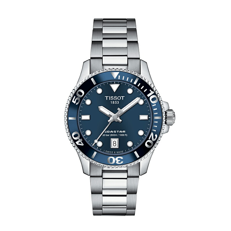 腕時計 メンズ レディース TISSOT ティソ シースター1000 クオーツ 36mm 【購入特典付き】 T1202101104100