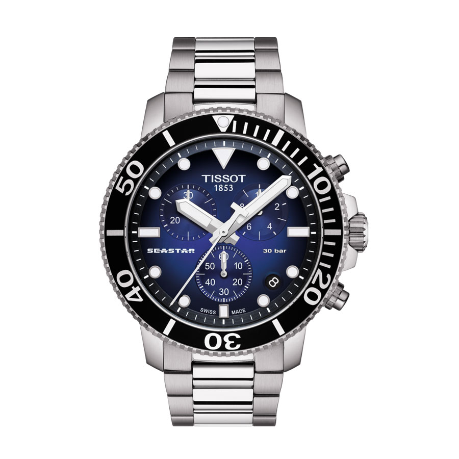 腕時計 メンズ TISSOT ティソ シースター1000 クロノグラフ クオーツ 45.5mm 【購入特典付き】 T1204171104101