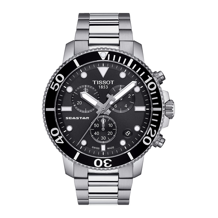 腕時計 メンズ TISSOT ティソ シースター1000 クロノグラフ クオーツ 45.5mm 【購入特典付き】T1204171105100|銀座 日新堂 Web Shop