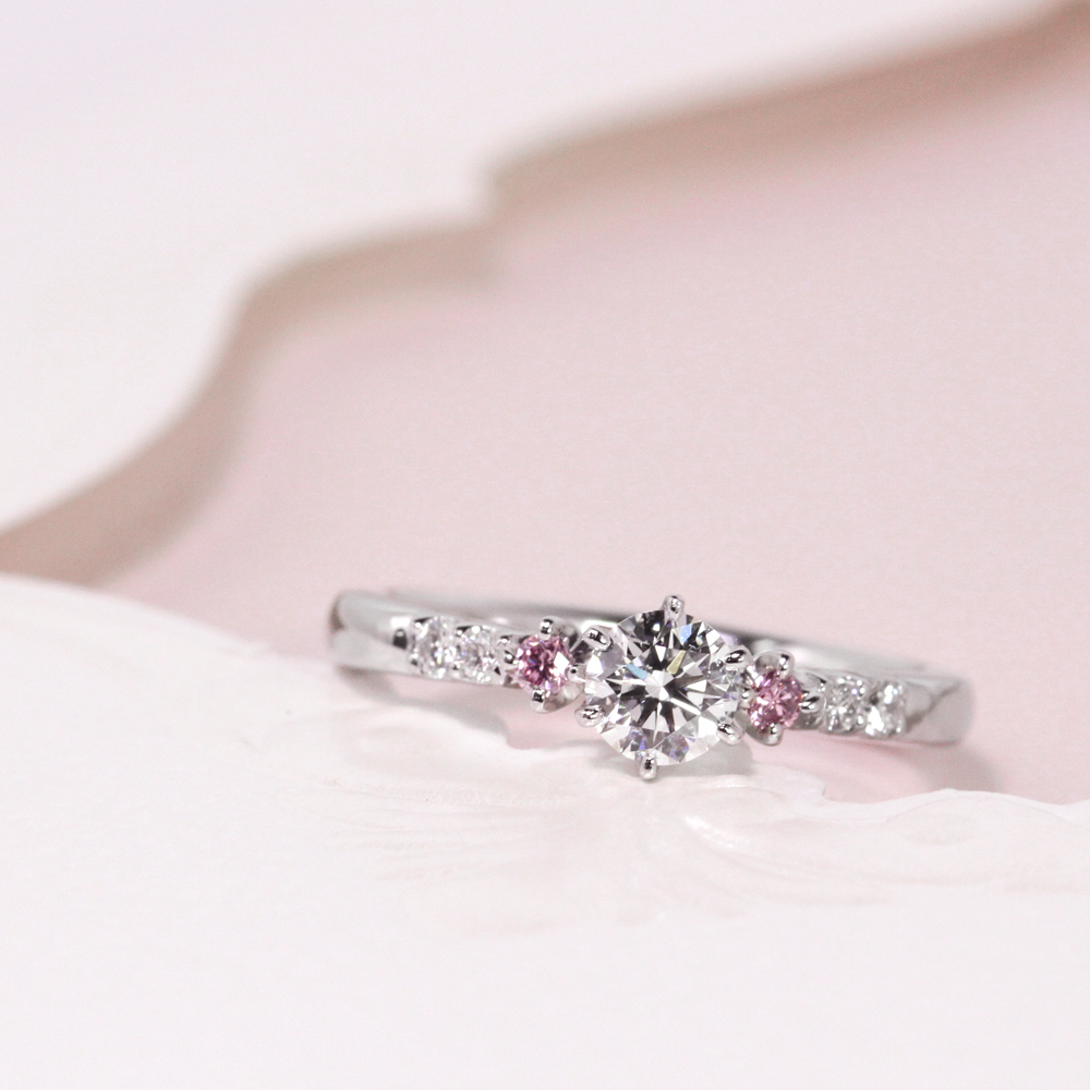 【楽天市場】婚約指輪 ピンクダイヤ エンゲージリング プラチナ Pt900 ダイヤモンド 【0.2ct～0.24ct Fカラー VS2