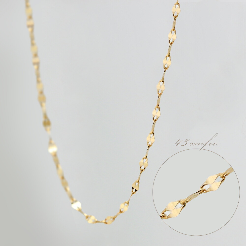 楽天市場】K18 45cm フリーアジャスター 幅0.7mm ベネチアン Vカット