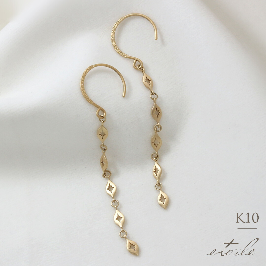 楽天市場】K10 イエローゴールド ディアドロップ ロング