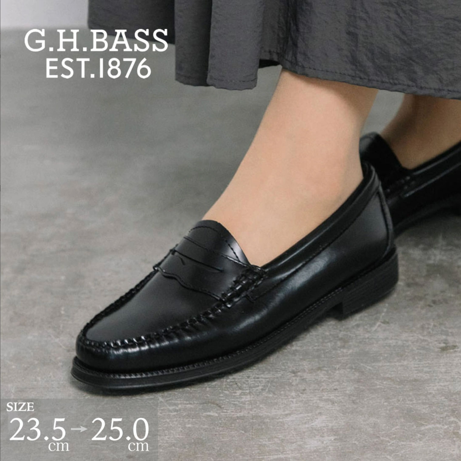 【お買い物マラソン中クーポン有】＜4/10は自店P×3倍＞ ジョージ・ヘンリー・バス G.H.BASS レディス ローファー ラバーソール コインローファー オーソドックス 本革 定番 トラッド マッケイ製法 歩きやすい 履きやすい 銀座ワシントン WASH ウォッシュ