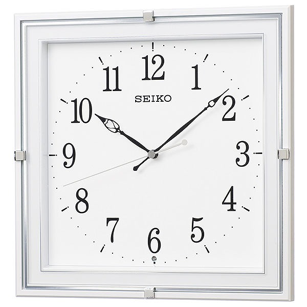 【5%OFFクーポン4月21日(火)9:59迄】SEIKO CLOCK セイコー クロック KX232W 電波 掛け時計 アナログ 白 パール 壁掛け時計 標準電波クロック