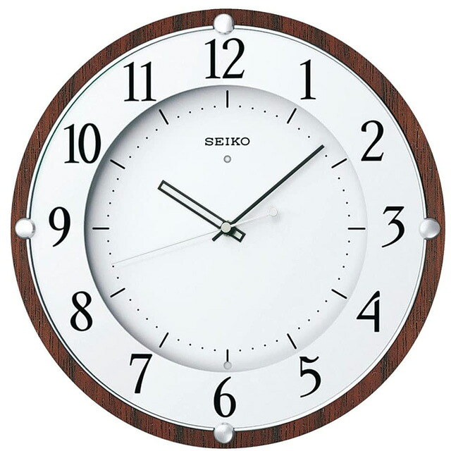 SEIKO CLOCK セイコー クロック KX373B 電波掛時計 木枠(MDFウォルナットつき板貼り・茶木地塗装) 8,894円