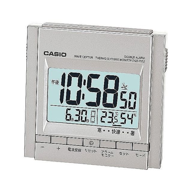カシオ CASIO DQD-851J-8JF 電波目覚まし時計 ウェーブセプター カシオ デジタルウオッチモチーフ 電波 目覚まし時計 DQD-851J