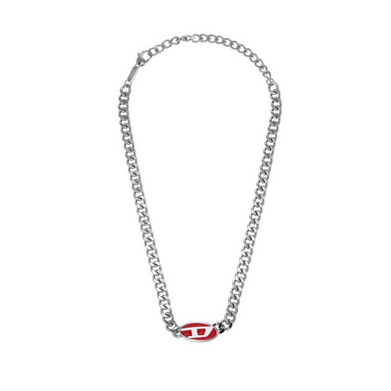 【最大2000円OFFクーポン10日(金)01:59迄】ディーゼル アクセサリーネックレス メンズ シルバー ステンレススチール STEEL DX144604