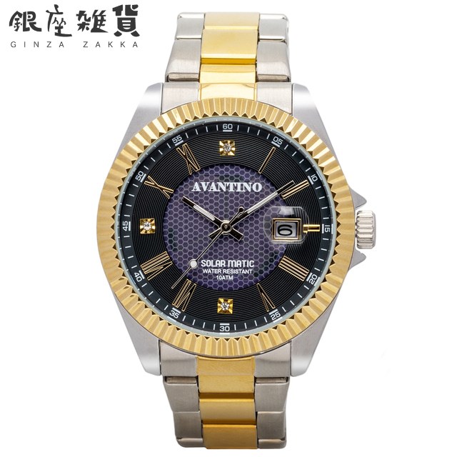【最大2000円OFFクーポン10日(金)01:59迄】クレファー AVANTINO アバンティーノ 腕時計 アナログ メンズ ソーラー AV-AM404-BKT CREPHA
