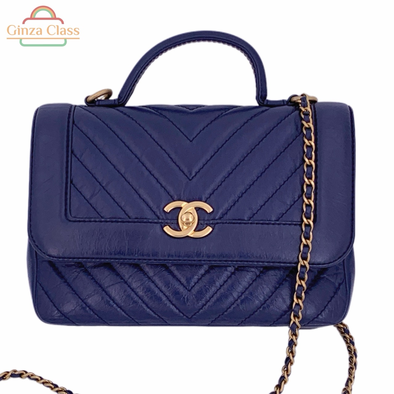 楽天市場】シャネル CHANEL ケリー型 トップハンドル デニム