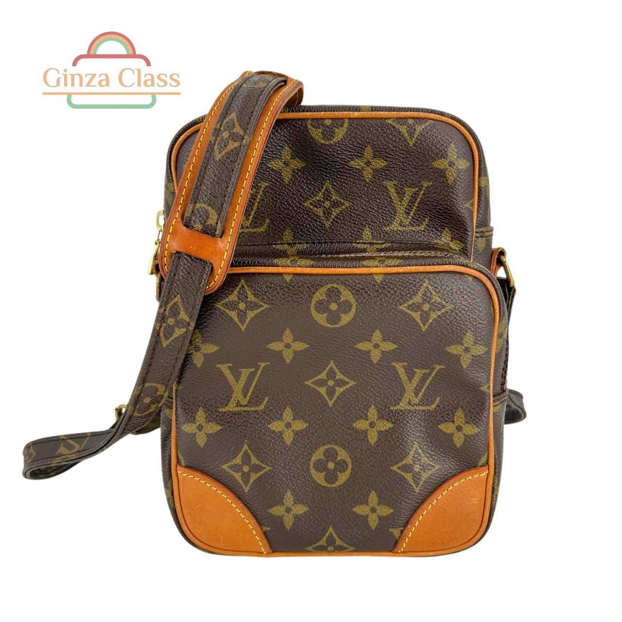 LOUIS VUITTON ルイヴィトン アマゾン モノグラム ヌメ革 M45236 843 中古 ユニセックス 斜め掛け クロスボティバッグ ショルダーバッグ