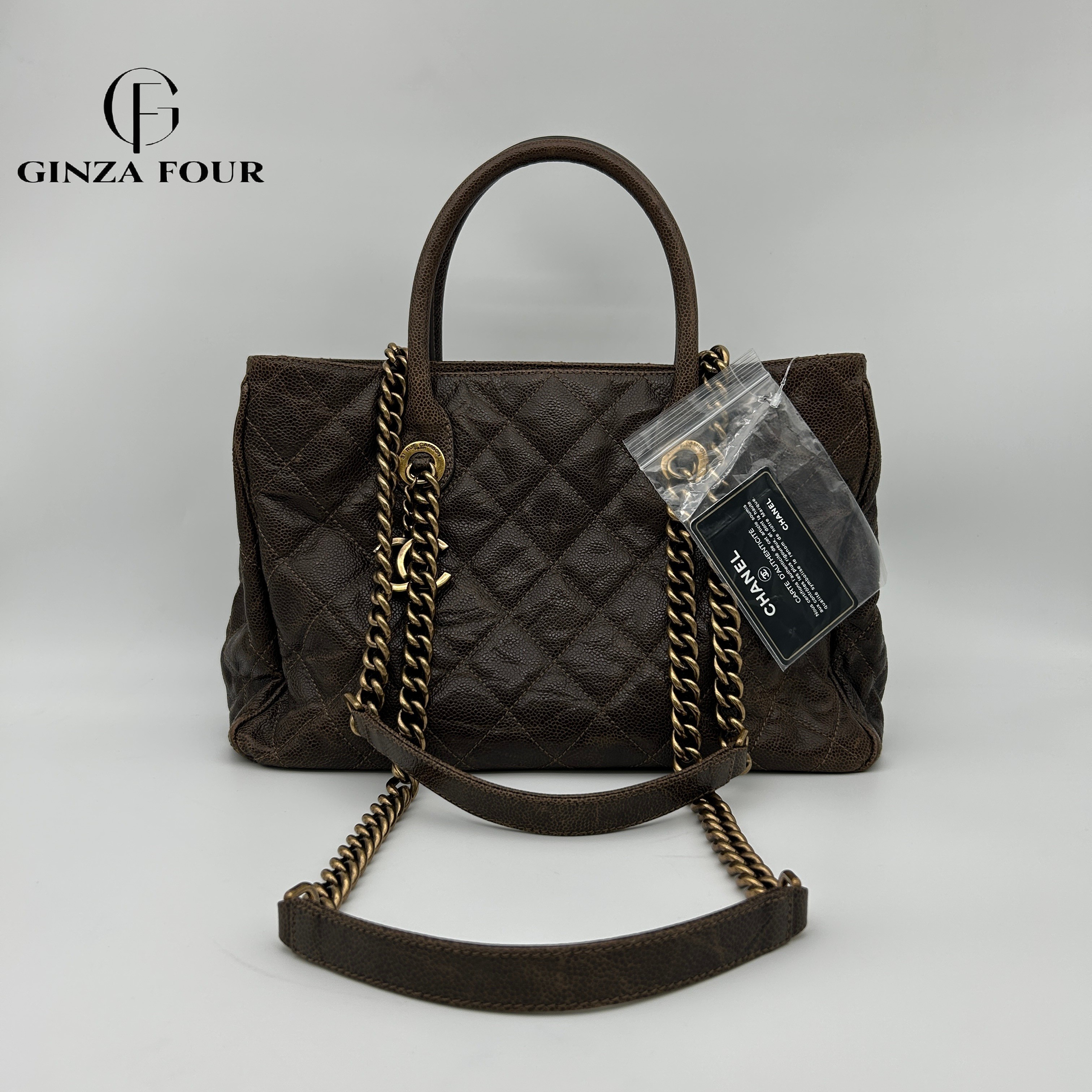 【中古】【貨物輸送無料】【禾穀類印判付】CHANEL シャネル  2way キャビアひと肌 ショルダーバッグ トートバッグ レディース トートバッグ 禾穀類印判 同盟罷工一巡り ギャランティカード 国内送りとどける 置き目品 禾穀類付 赤銅色 赤銅色 トートバッグ-男女兼用バッグ-バッグ・小物・ブランド雑貨