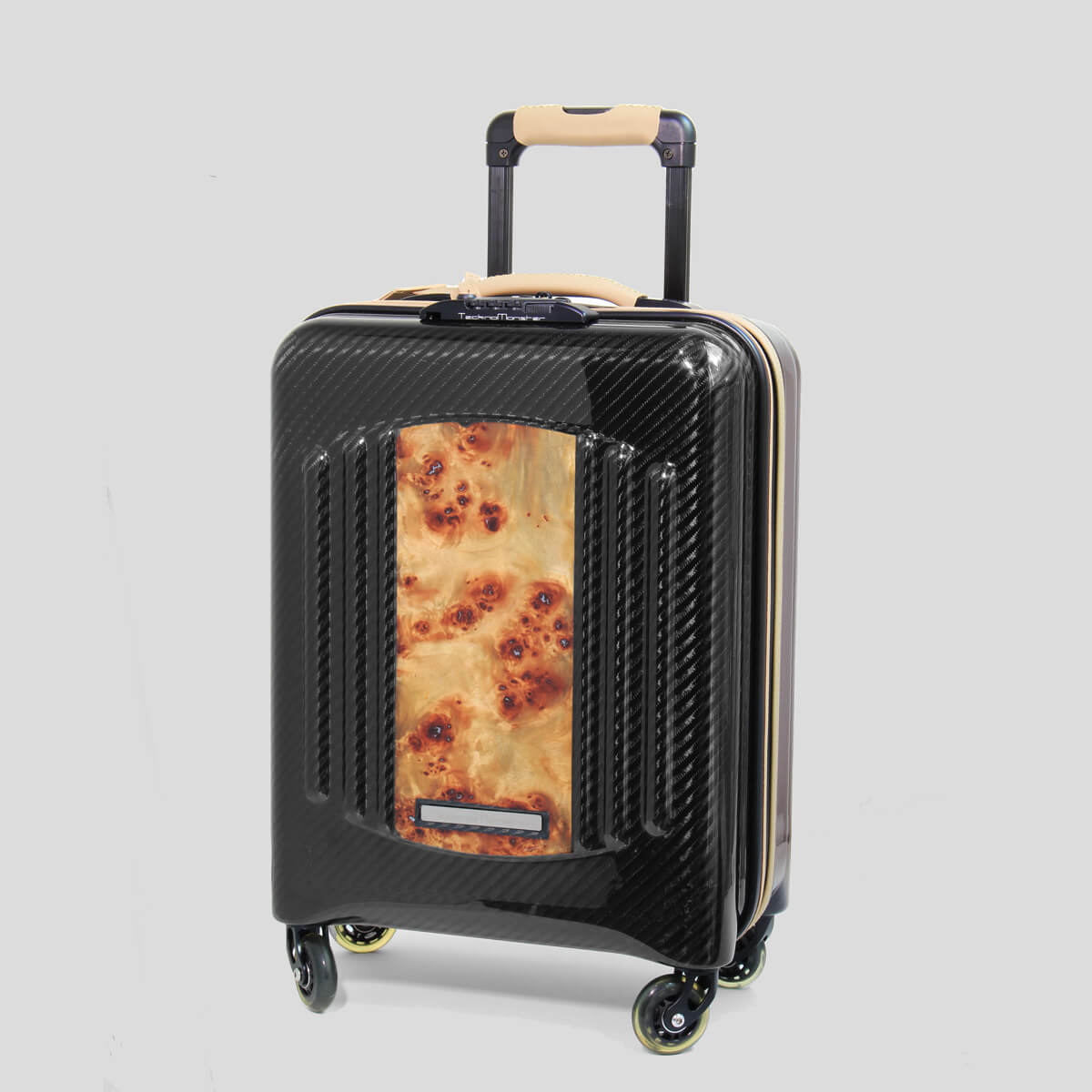 Tecknomonster テクノモンスター キャリーバッグ 木バッグ 小物 ブランド雑貨 スーツケース ブランド メンズ レディース カーボンファイバー リアルウッド スーツケース キャリーバッグ リアルウッド 高級 イタリア製 ラグジュアリー 木 ドライカーボンファイバー 初回