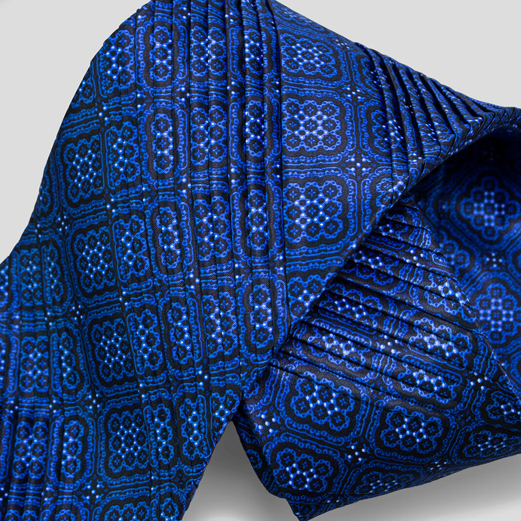 極美品 ステファノリッチ パッチワーク プリーツ加工 シルク100% ネクタイ ステファノリッチ パッチワーク プリーツ加工 シルク100