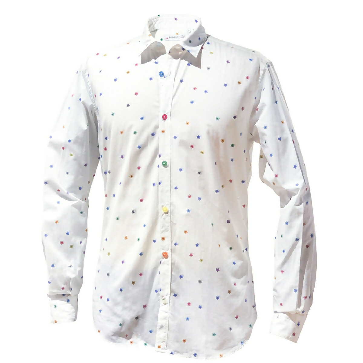 最も優遇 楽天市場 Poggianti1958 ポジャンティ コットンシャツ カジャアルシャツ ブランド メンズ シャツ カジュアル イタリア おしゃれ 小花柄 花 フラワー 銀座 Hiko 最新情報 Prcs Org Pk