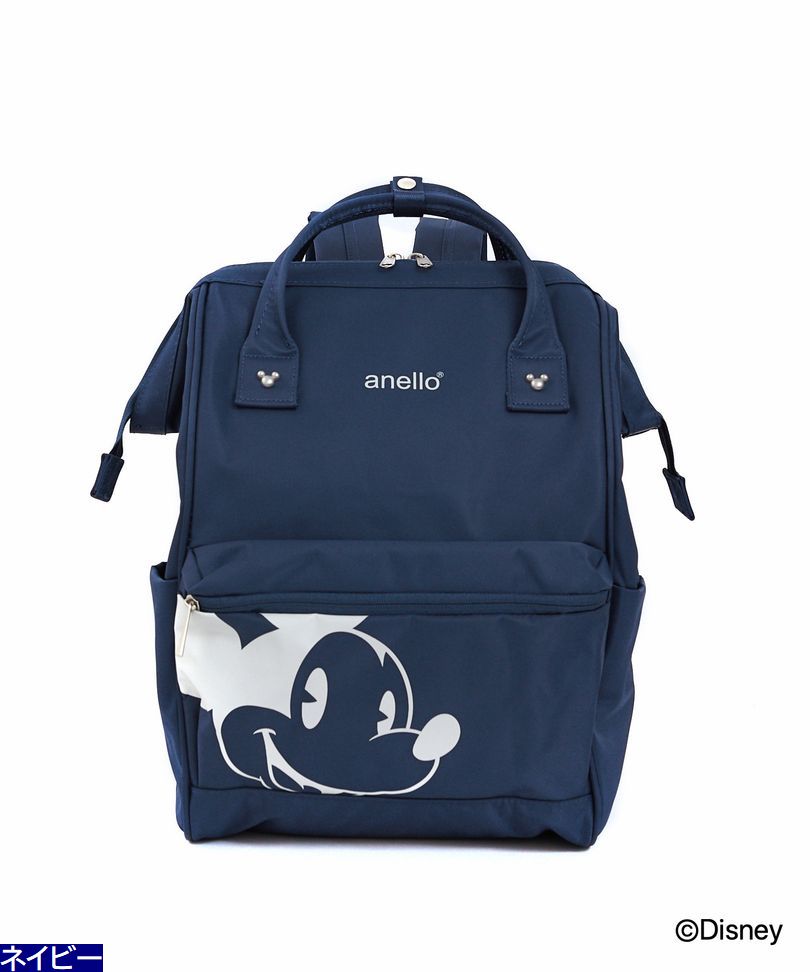 楽天市場 Anello Disney Collaboration Dai S001 ディズニー Anello 口金リュック R ネイビー Disney Mickey Collection 21 ミッキー ミニー 銀座カレン