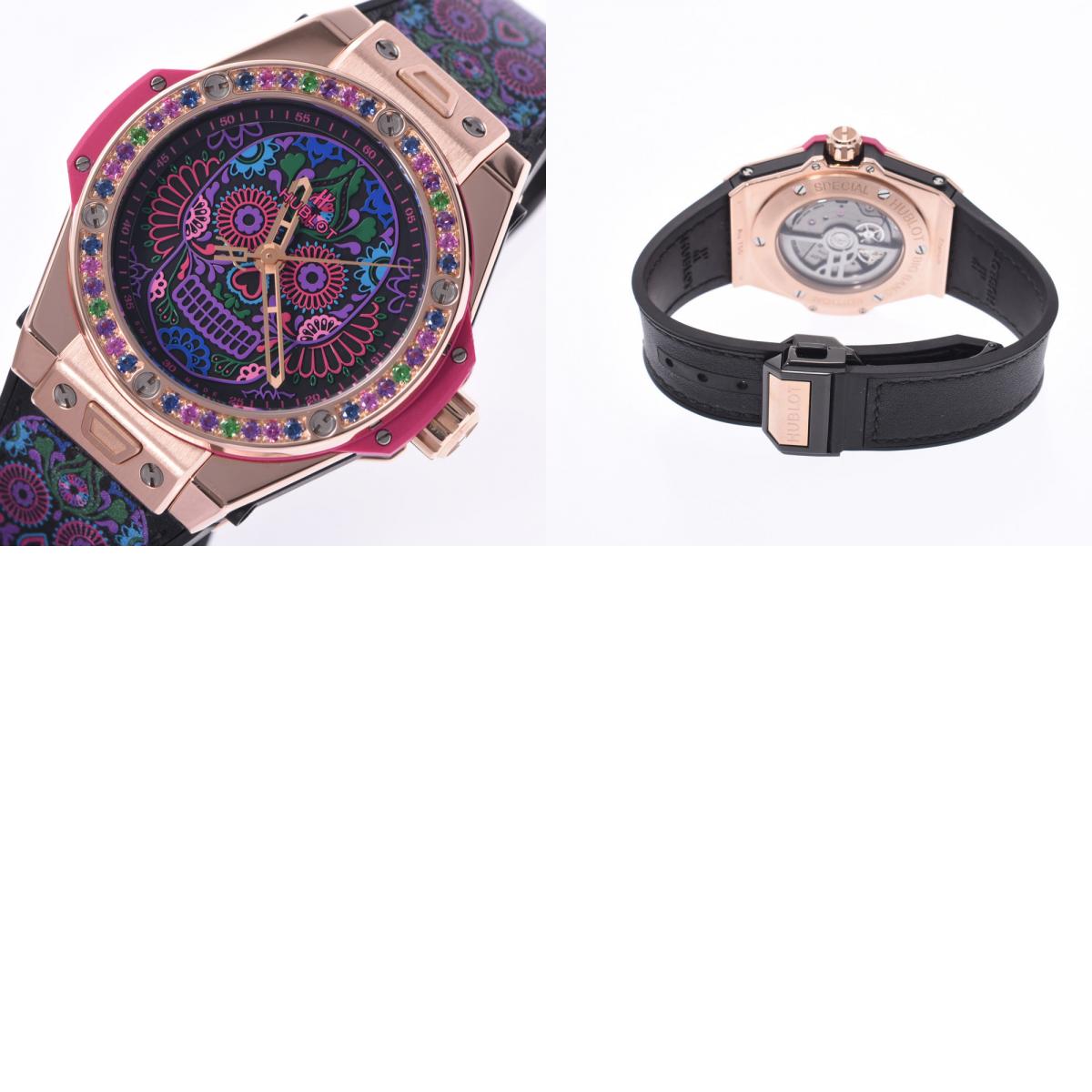 楽天市場 バレンタインギフト Hublot ウブロ ビックバン ワンクリック カラベラ 465 Ox 1190 Vr 1299 Mex18 メンズ 18kキングゴールド 腕時計 自動巻き 黒 ガイコツ文字盤 Aランク 中古 銀蔵 銀蔵 楽天市場店