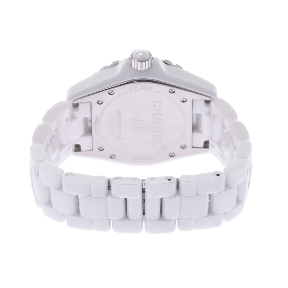 最安 CHANEL シャネル J12 38mm ソフトブルー H4341 メンズ 白 