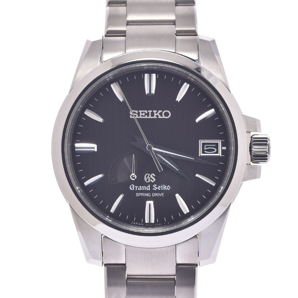 Seiko セイコー 土壌セイコー 権力備蓄 Sbga081 9r65 0bg0 メンズ チタン たしなみクロック 春運転 捕りもの字母大皿 A格付け 中古 銀蔵 送料無料 セイコー グランドセイコー パワーリザーブ Sbga081 9r65 0bg0 メンズ チタン 腕時計 スプリングドライブ 黒文字盤 Aランク