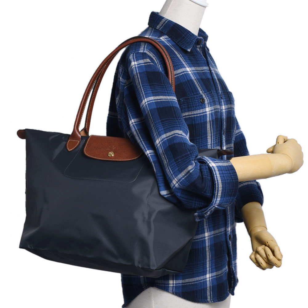 ビッグ割引 ル ロンシャン プリアージュ グレー 茶 トートバッグ ロング L トートバッグ