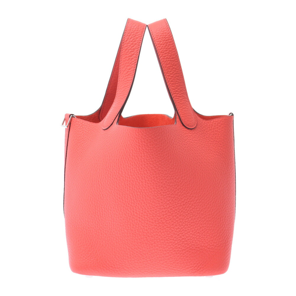 Hermes エルメス ピコタン岩石 Pm さくら色一つ星の州 しろがね色金具 Y標記 老年期機会 レディース トリヨンクレマンス ハンドバッグ 新品 銀蔵 Eurovisionbd Com