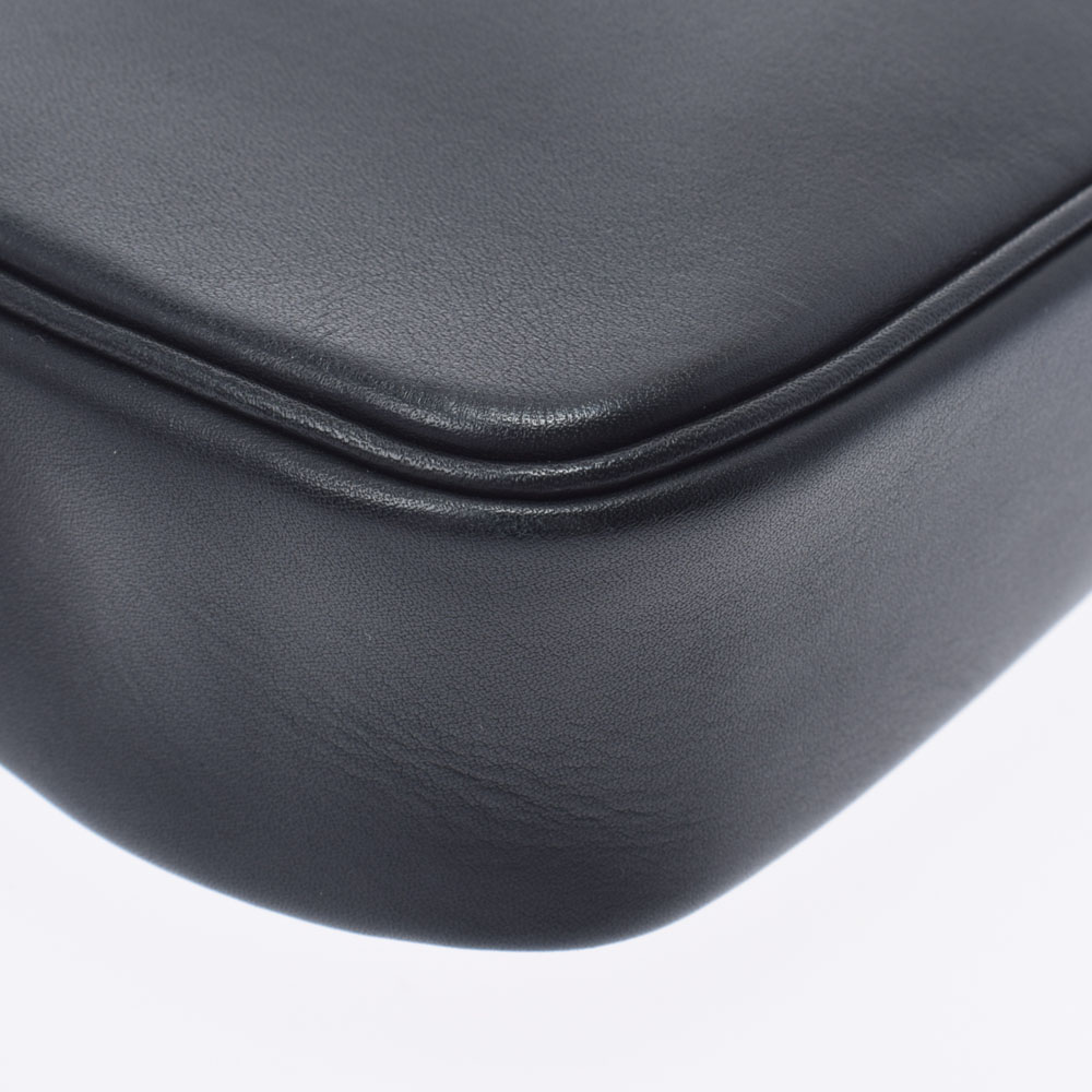 LOUISVUITTONルイヴィトン黒メンズレザークラッチバッグABランク中古銀蔵