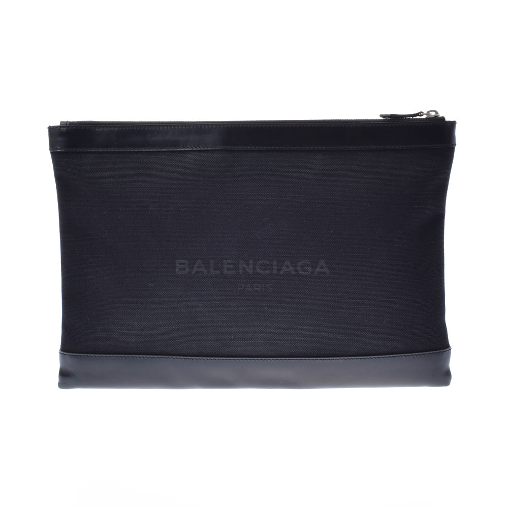 BALENCIAGA(バレンシアガ) ネイビークリップクラッチバッグ