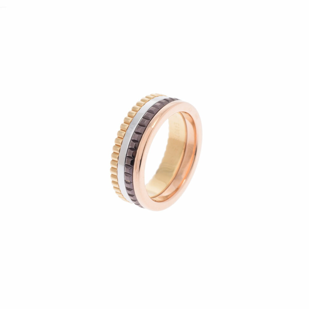BOUCHERON ブシュロン キャトルリング クラシック スモール #51 11号 レディース K18YG PG WG ブラウンPVD リング・指輪 Aランク 中古 銀蔵