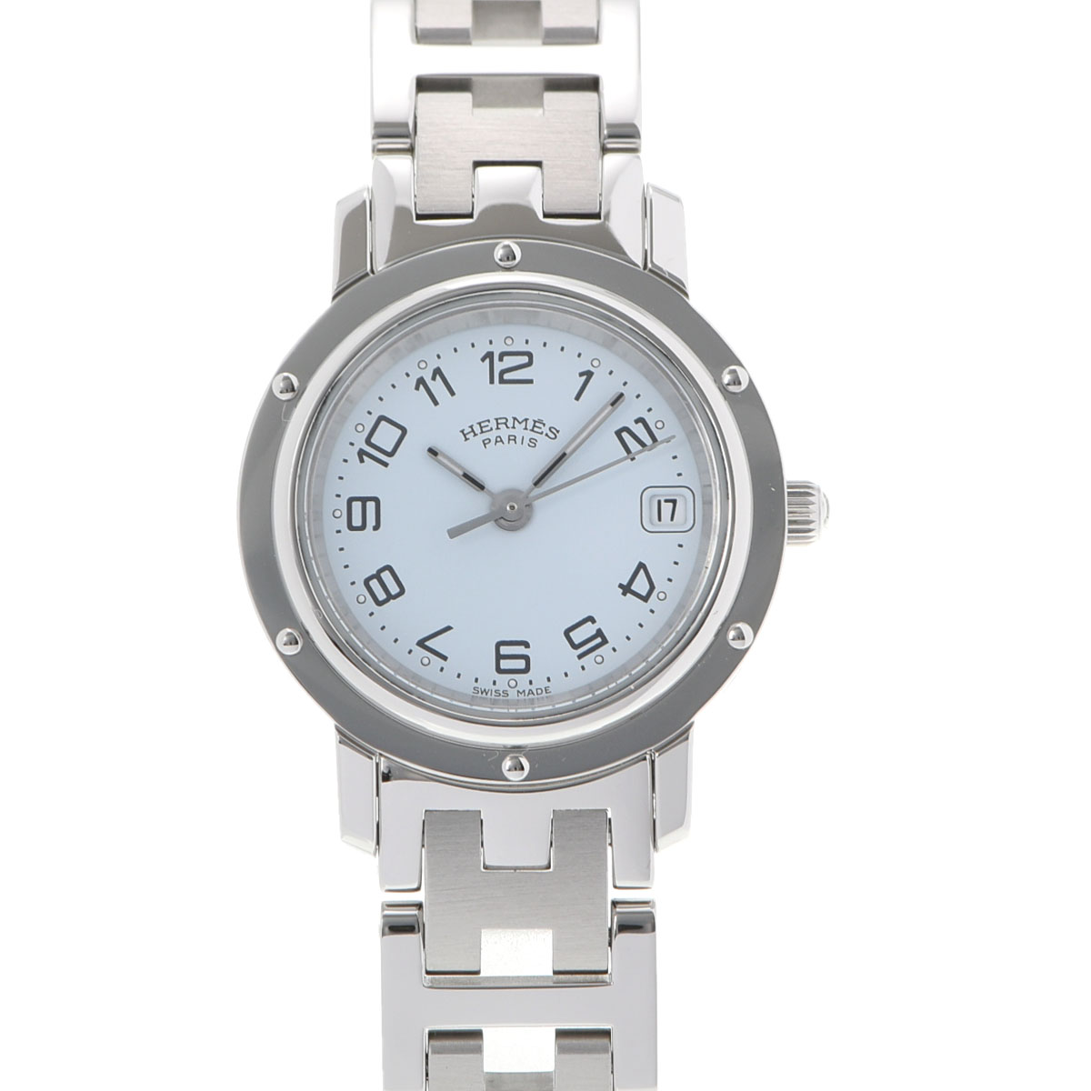 国内初の直営店 A品 エルメス クリッパー 腕時計 CL4.210 ホワイト