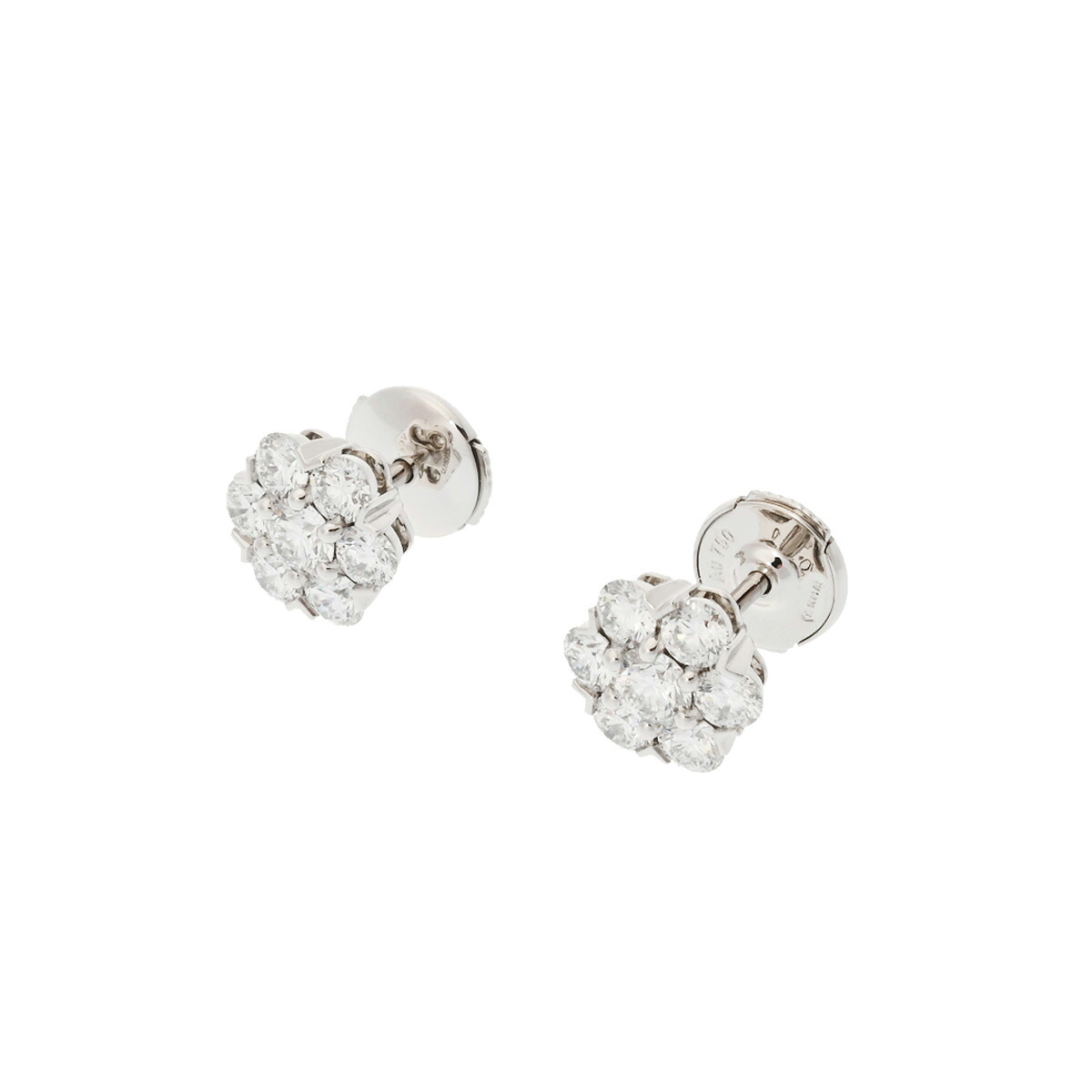 【～4/10 最大5万円クーポン】VAN CLEEF & ARPELS ヴァンクリーフ＆アーペル フルーレット ダイヤ VCARP9X800 レディース K18ホワイトゴールド WG ピアス Aランク 中古【ローン24回払い無金利】 銀蔵