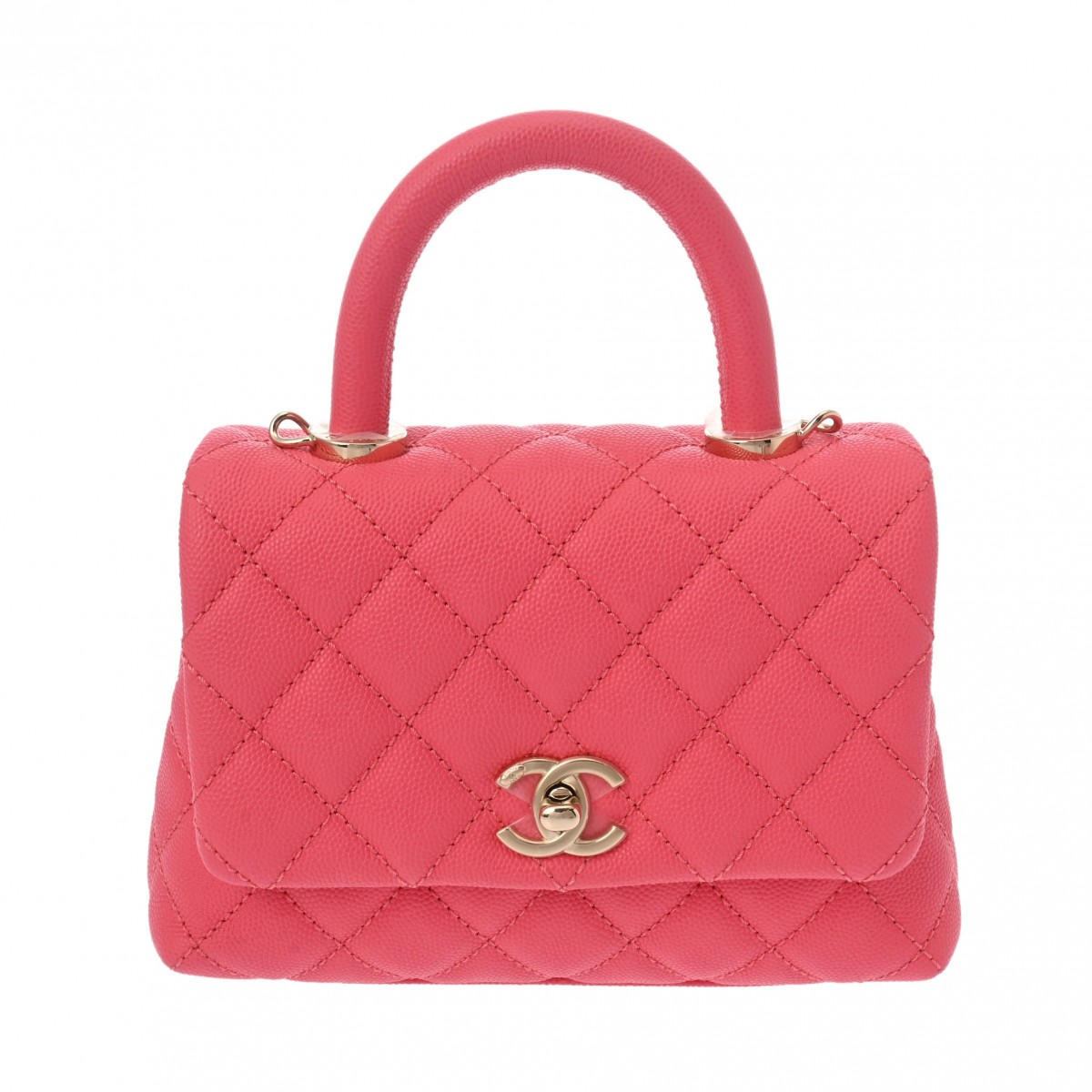 愛らしいシルエット♪ピンク【CHANEL】トップハンドルバッグ 楽天市場】シャネル トップハンドル フラップバッグ キャビア