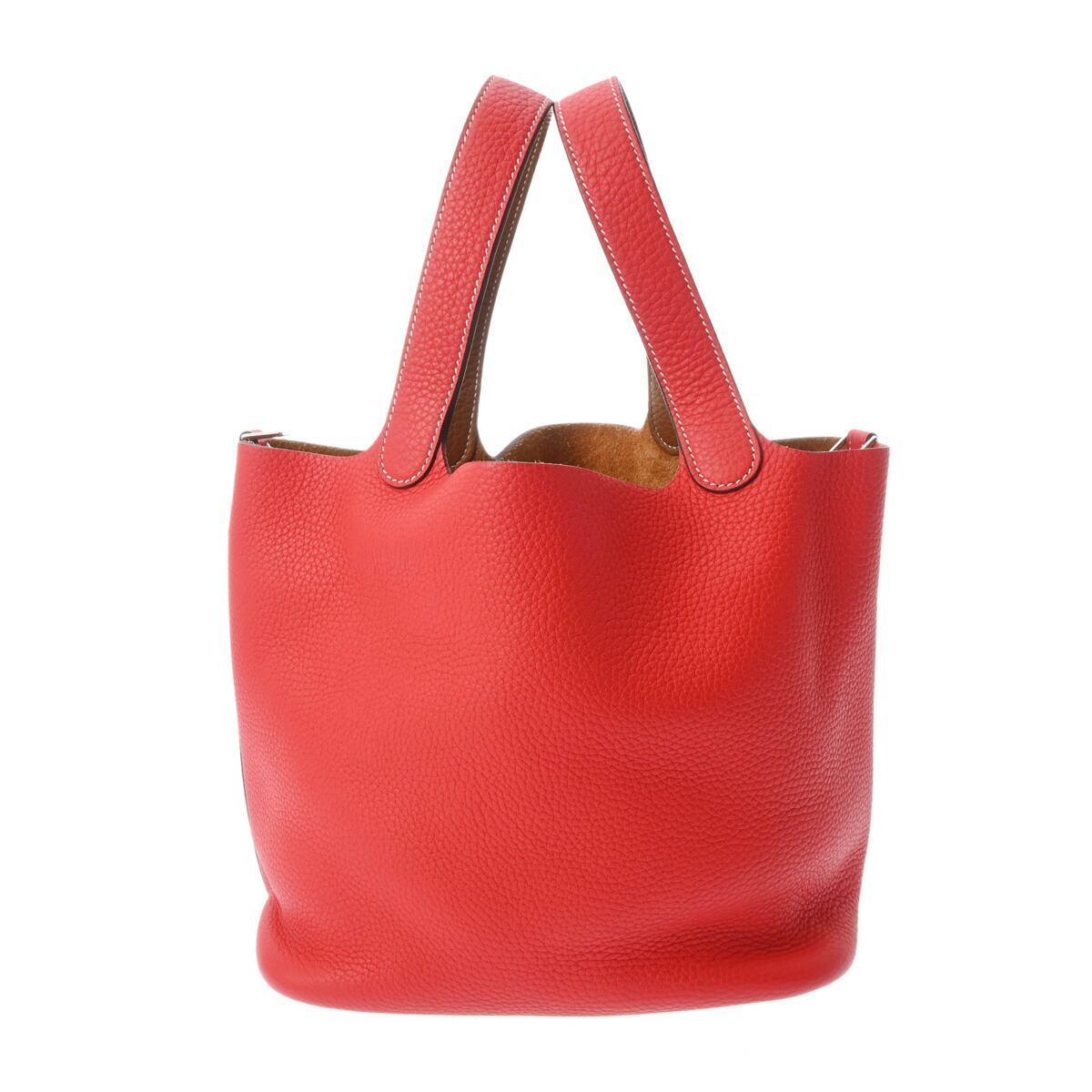 【～4/10 最大5万円クーポン】HERMES エルメス ピコタン ロック MM カザック ゴールド/ルージュクー D刻印(2019年頃) レディース トリヨンクレマンス ハンドバッグ Aランク 中古【ローン24回払い無金利】 銀蔵