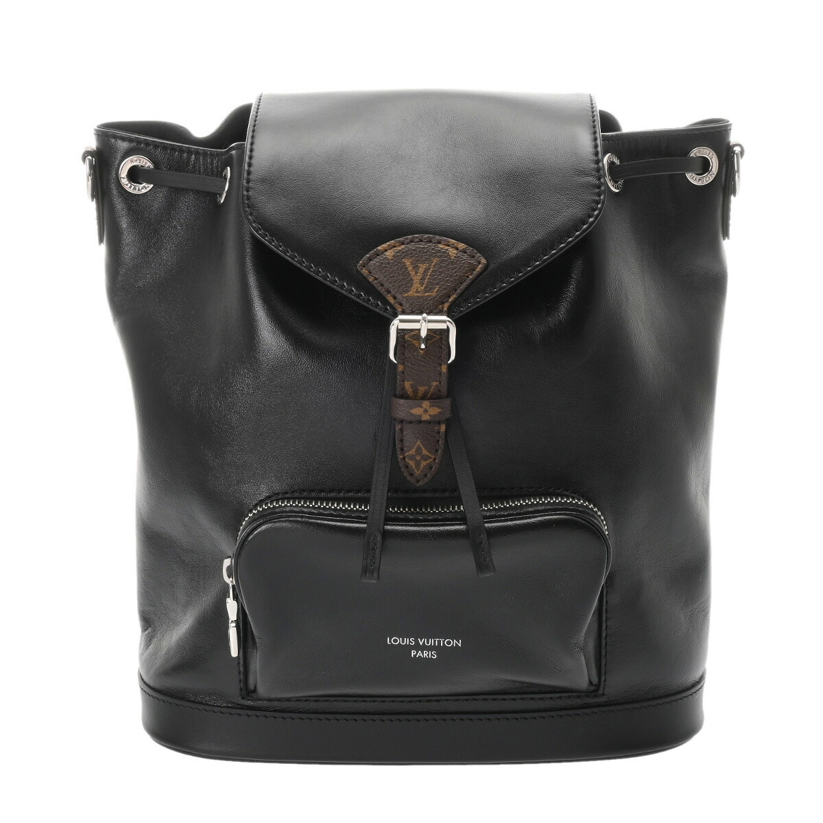 LOUIS VUITTON ルイヴィトン モノグラム モンスリ バイブ PM ブラック M12587 レディース ラムレザー/モノグラムキャンバス リュック・デイパック 新同 中古【ローン24回払い無金利】 銀蔵