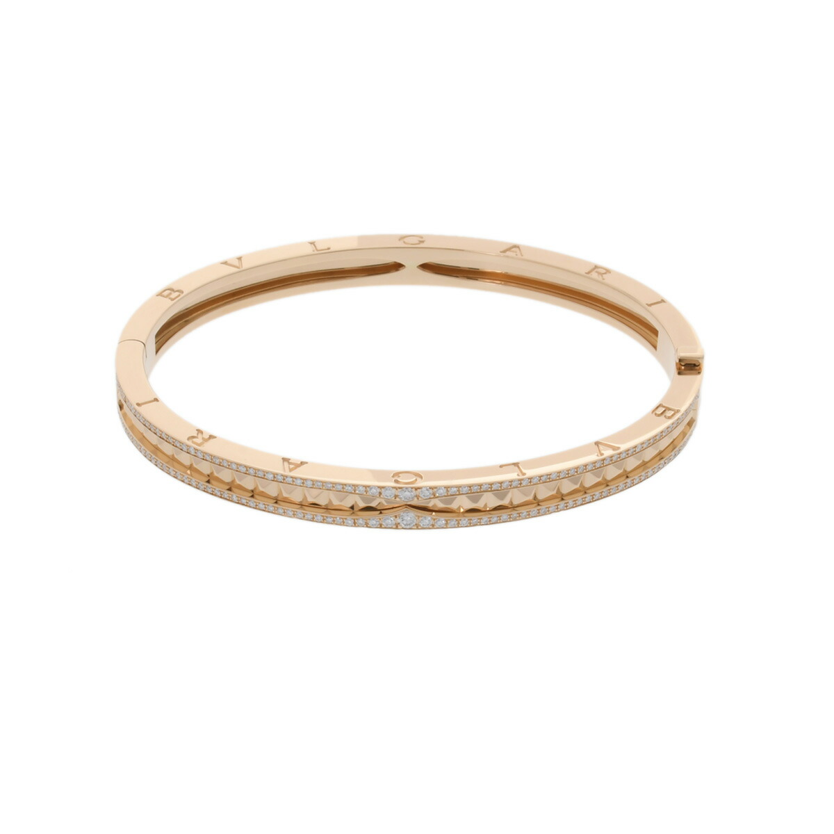 楽天市場】ブルガリ ブレスレット バングル K18PG ダイヤ1.01ct B