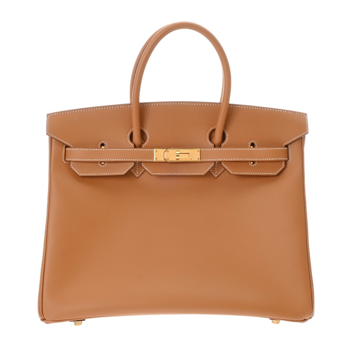 【～4/10 最大5万円クーポン】HERMES エルメス バーキン 35 ナチュラル □F刻印(2002年頃) ユニセックス ヴォーシャモニー ハンドバッグ Aランク 中古【ローン24回払い無金利】 銀蔵