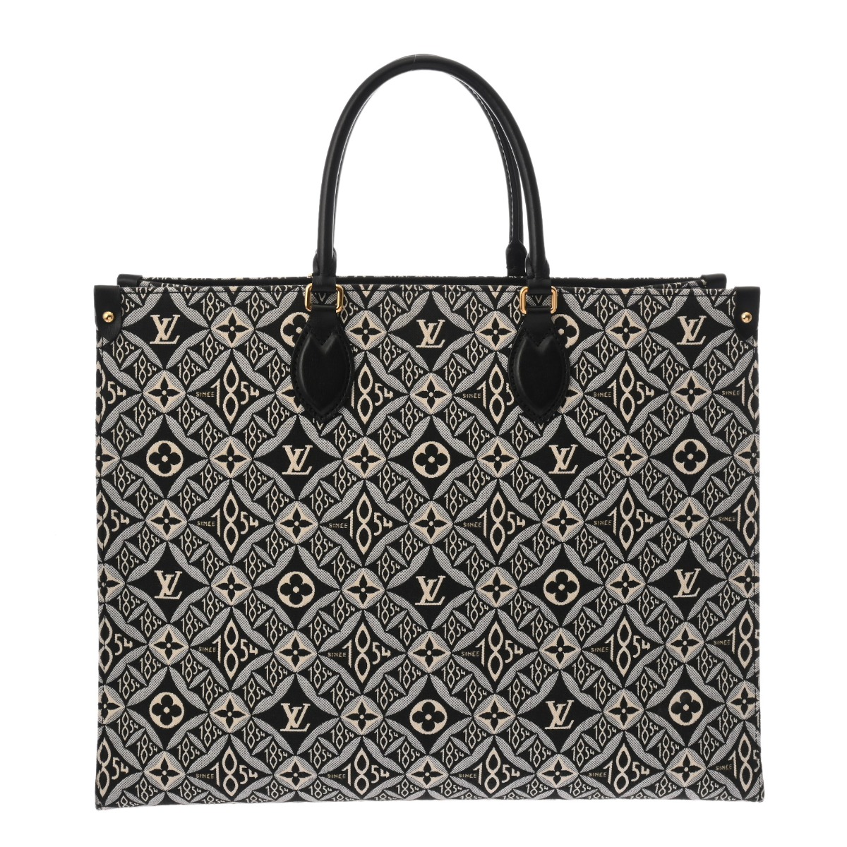 LOUIS VUITTON ルイヴィトン モノグラムジャガード オンザゴー GM Since1854 白いこと/黒いこと M57207 レディース モノグラム帆布 ハンドバック A序列付ける 中古 銀蔵