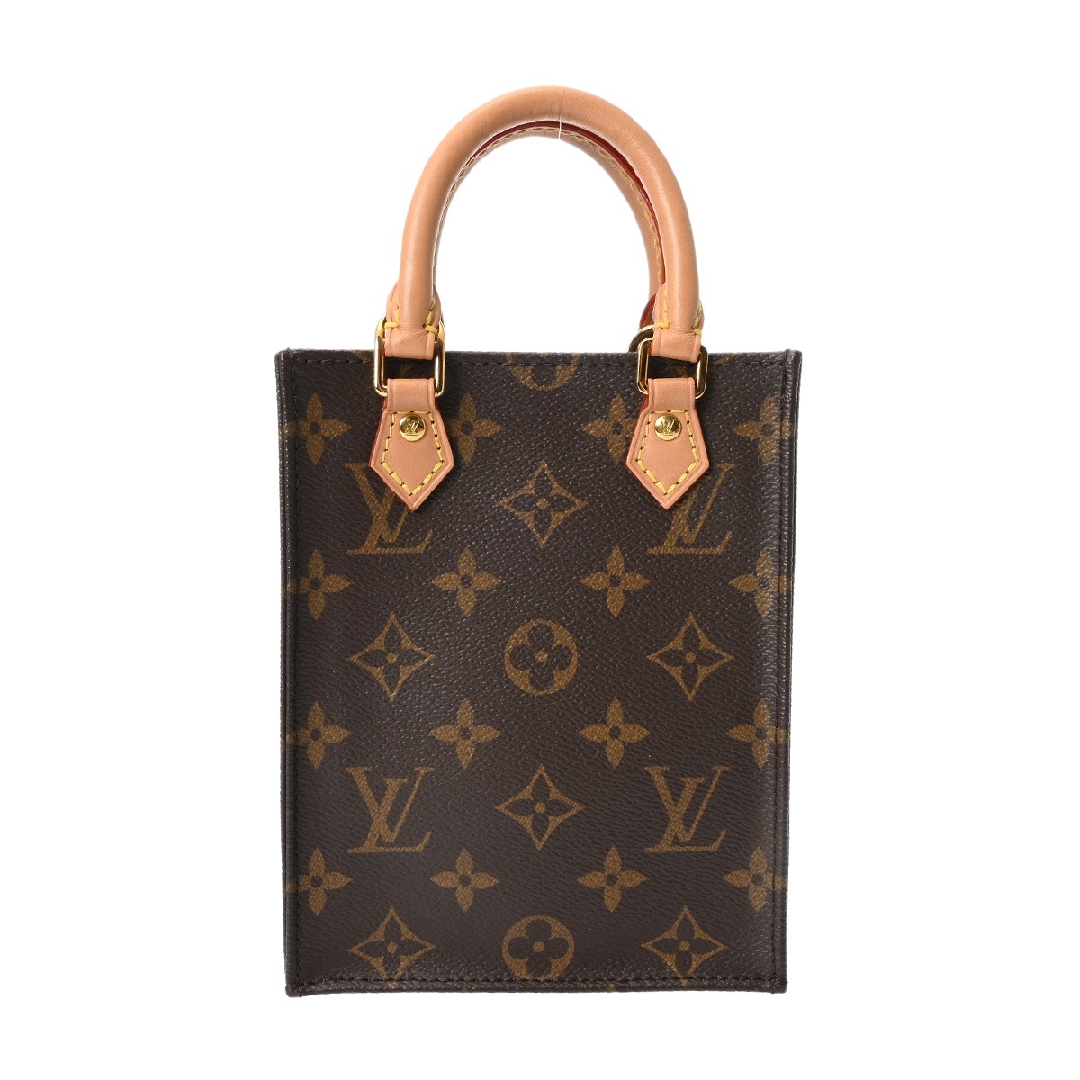 【～6/11 最大限度5万円引き換え証】LOUIS VUITTON ルイヴィトン モノグラム プティット サックプラ 旧型 2WAY 赤銅色 M69442 レディース モノグラム帆布 ハンドバック A価値づける 中古 銀蔵