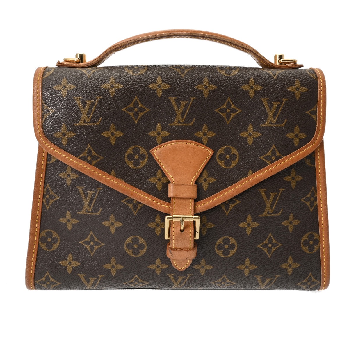 【～4/17 最大5万円クーポン】LOUIS VUITTON ルイヴィトン モノグラム ベルエア 2WAY ブラウン M51122 ユニセックス モノグラムキャンバス ハンドバッグ Bランク 中古 銀蔵