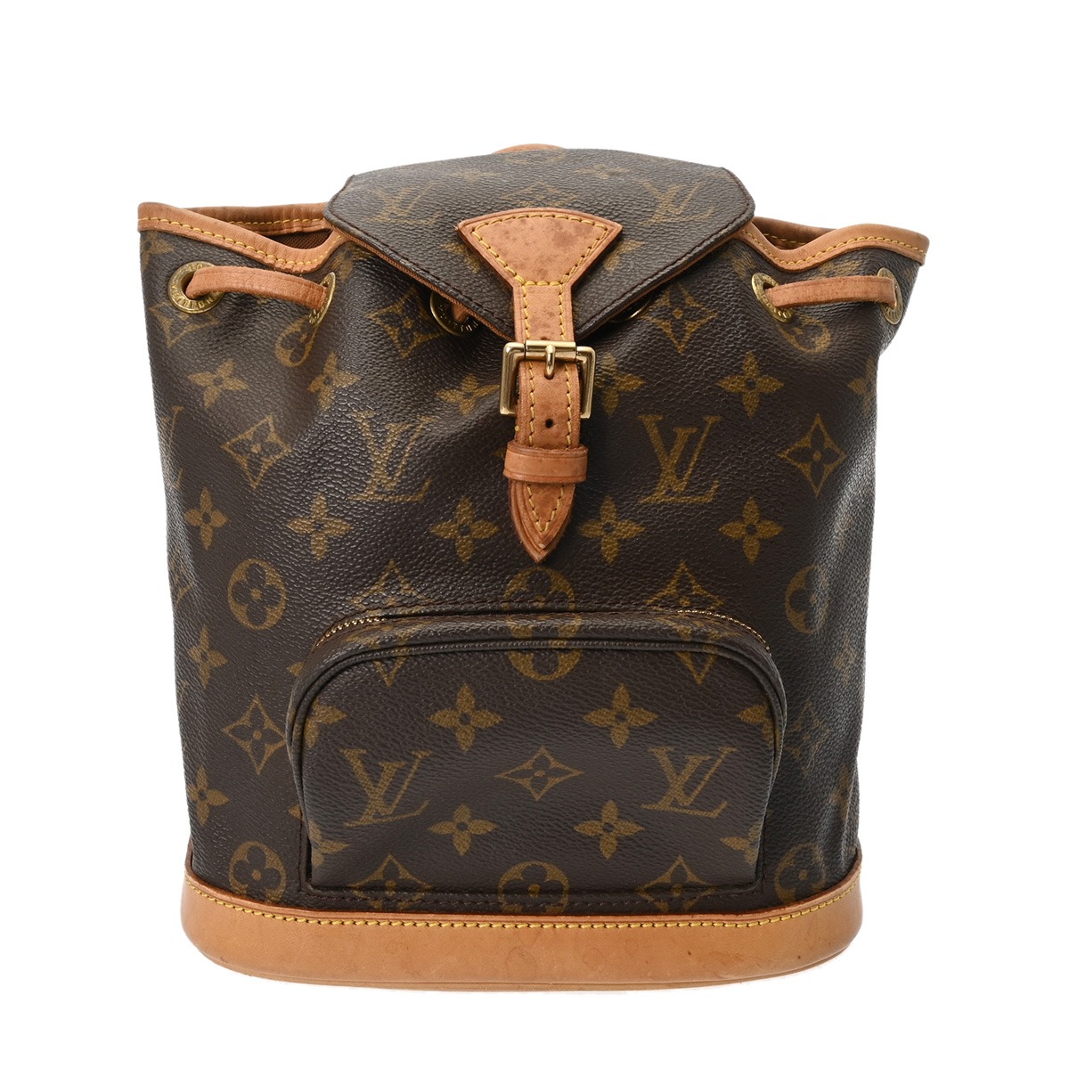LOUIS VUITTON ルイヴィトン モノグラム ミニ モン掏摸 赤銅色 M51137 レディース モノグラム帆布 背嚢・デイパック B位置づける 中古 銀蔵