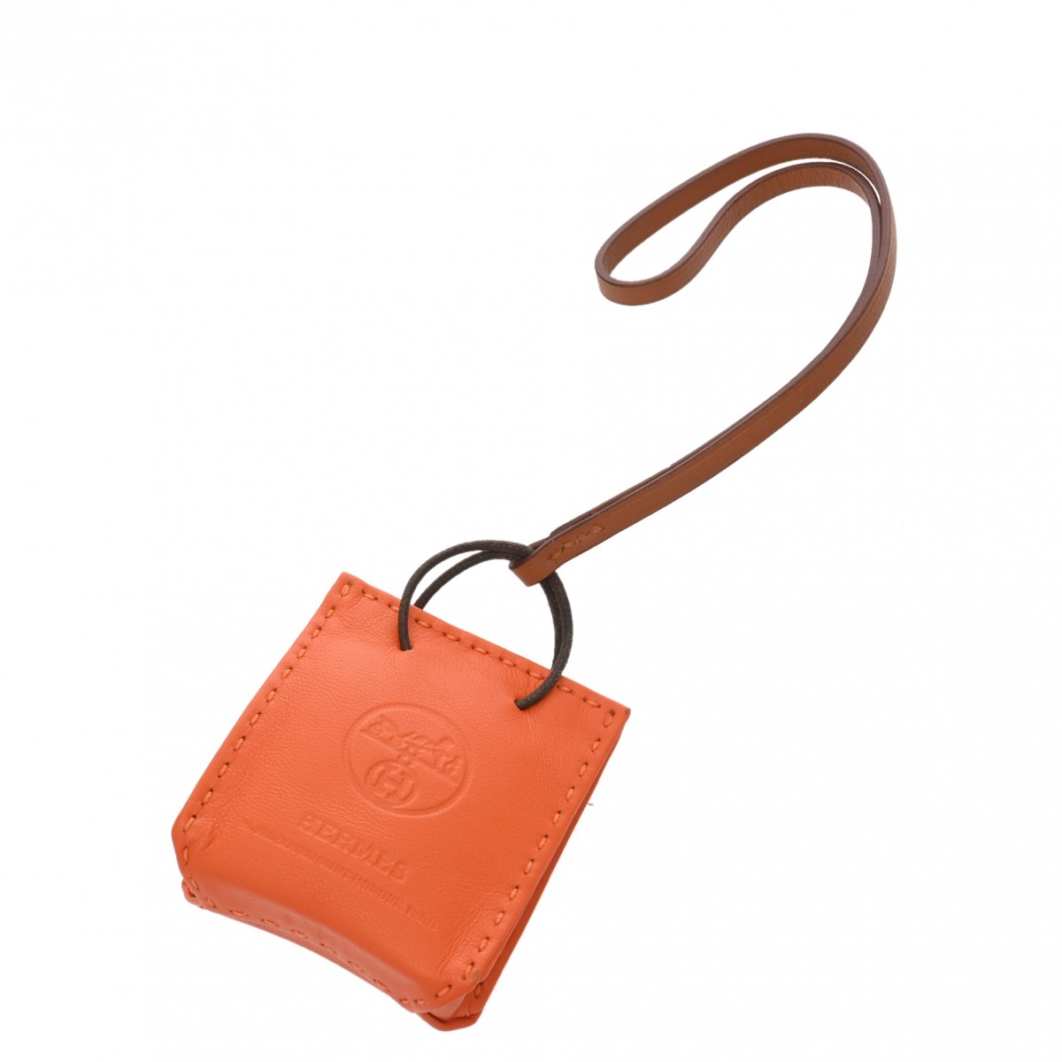 楽天市場】HERMES エルメス バッグチャーム サックオランジュ